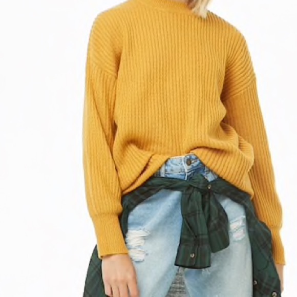 Forever 21 Sweaters - Yellow Balloon Sleeve Sweater